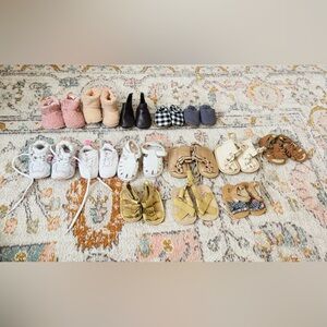 Kids Tan and Gold Sandals